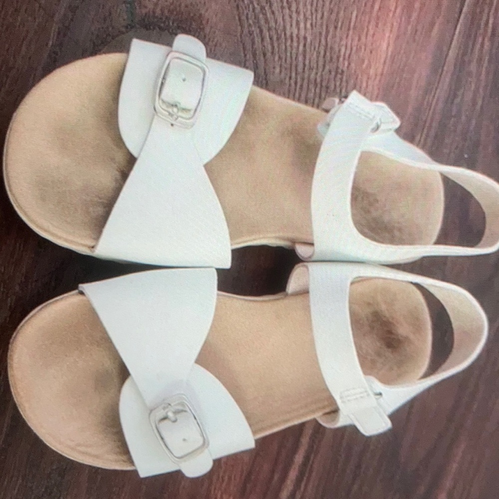 Cat and jack white Girls sandals size 12